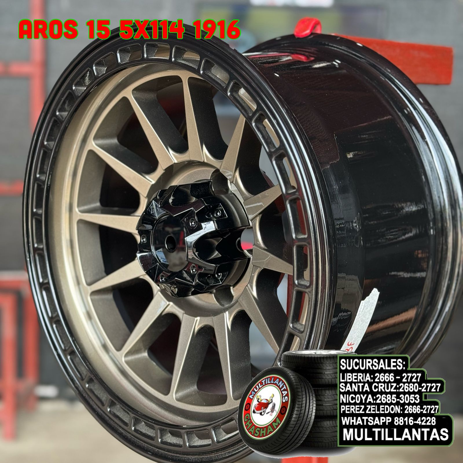 AROS # 15X8 5X114.3 ET-10 BR 1916